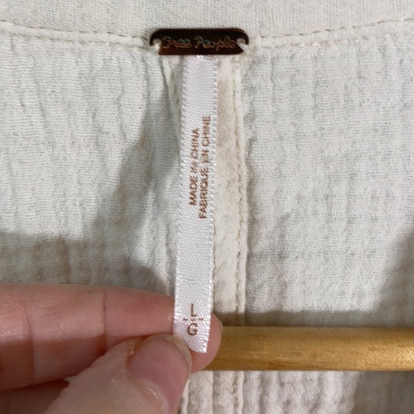 Free People All About The Feels Button Front Shirt Size Large - Picture 5 of 8